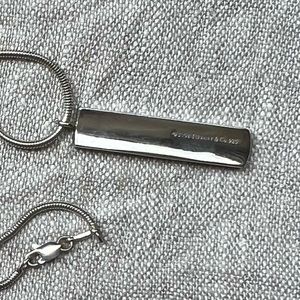 Tiffany & Co. 1837 Bar Pendant Necklace - 18”. Unisex